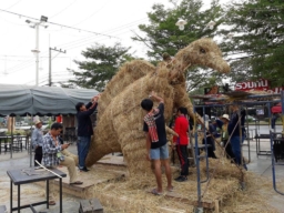 【写真で見る】カラシン県の恐竜わらアート および 第2回わらアートサミットinぎふ