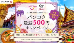 【先着250名限定】バンコク送迎500円キャンペーン JAL海外ダイナミックパッケージ　