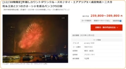 【ツアー】[12/30発限定]年越しカウントダウンクルーズ付！バンコク5日間ツアー